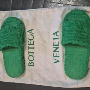 Bottega Veneta Terry Cloth Sponge Slides / Sandals/ Slippers